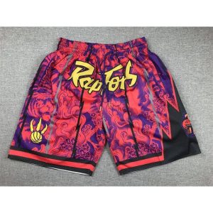 Nike Toronto Raptors Red Purple Basketball Shorts