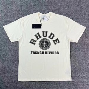 Rhude French Riviera White Graphic T-Shirt