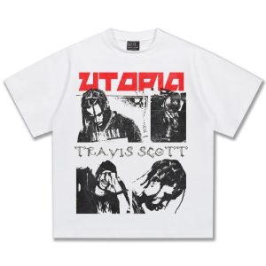 Saint Michael Utopia Travis Scott Graphic T-Shirt