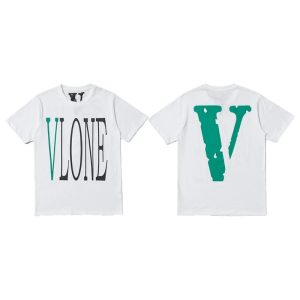 Vlone White Green Logo Graphic T-Shirt Streetwear
