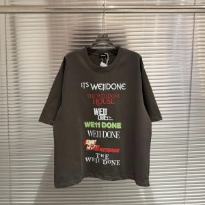 WE11DONE Graphic Logo Black Cotton T-Shirt