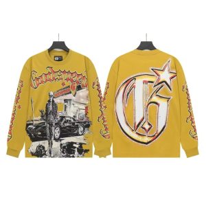 God Speed Yellow Skeleton Car Graphic Crewneck Sweatshirt