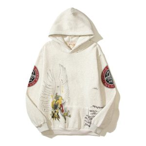 Travis Scott Graphic Pullover Hoodie Sweater White Streetwear