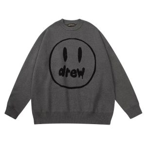 Drew House Gray Smile Logo Crewneck Sweater