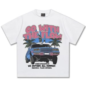 Saint Micheal Go With Flow Graphic White T-Shirt
