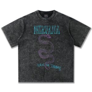 Saint Michael Nirvana Snake Washed Graphic T-Shirt