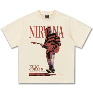 Saint Michael Nirvana Kurt Cobain Graphic T-Shirt