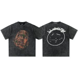 Saint Michael Vintage Graphic Washed Black T-Shirt