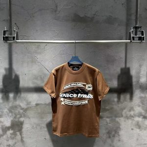 Broken Planet Space Trails Brown T-Shirt