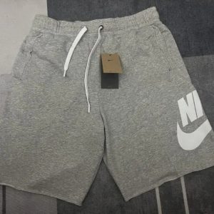 Nike Sportswear Grey Fleece Drawstring Shorts for Men