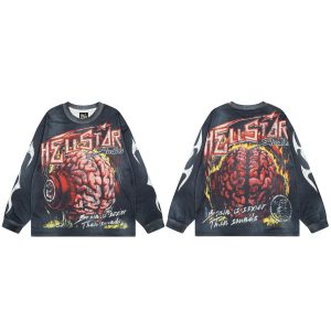 Hellstar Brain Graphic Streetwear Sweatshirt