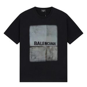 Balenciaga Black Logo Graphic Cotton T-Shirt