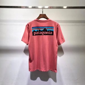 Patagonia Pink Logo Graphic Short Sleeve T-Shirt