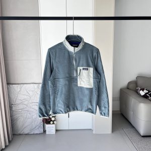 Patagonia Men’s Fleece Pullover Sweater Half Zip Gray