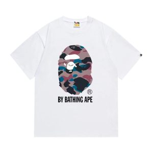 A Bathing Ape Camo Ape Head White T-Shirt