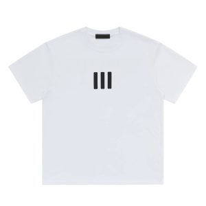 Essentials White Triple Bar Logo T-Shirt