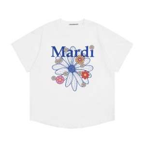 Mardi Mercredi White Daisy Graphic T-Shirt for Women
