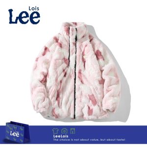 Lois Lee Pink Faux Fur Zip Jacket