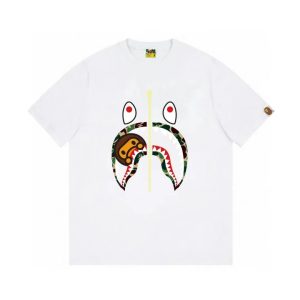 A Bathing Ape BAPE Shark Camo White T-Shirt