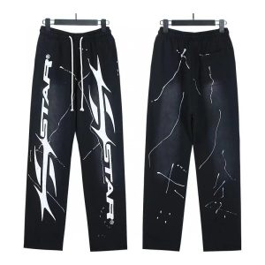 Hellstar Black Graphic Streetwear Pants