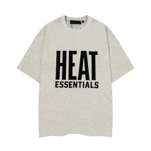 Essentials Heat Logo Gray Short Sleeve T-Shirt