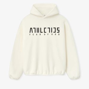 Fear of God FOG Athletics Logo White Hoodie