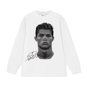 Saint Michael Graphic Long Sleeve T-Shirt White