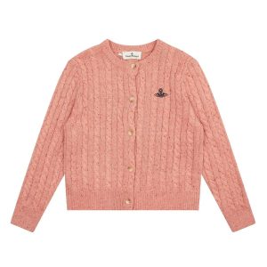 Vivienne Westwood Pink Cable Knit Wool Sweater
