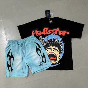 Hellstar Graphic T-Shirt and Shorts Streetwear Set