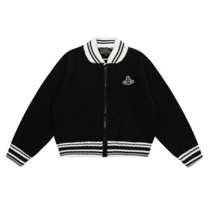Vivienne Westwood Black Wool Zip Jacket