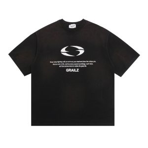 Grailz Black Logo Graphic Short Sleeve T-Shirt
