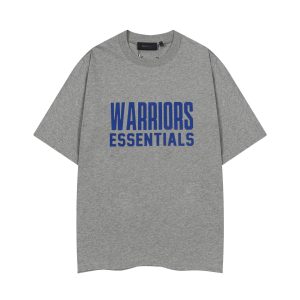 Essentials Warriors Gray Graphic Short Sleeve T-Shirt