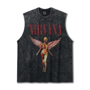Saint Michael Nirvana Angel Graphic Sleeveless T-Shirt