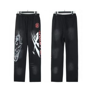 Hellstar Black Graphic Wide Leg Sweatpants