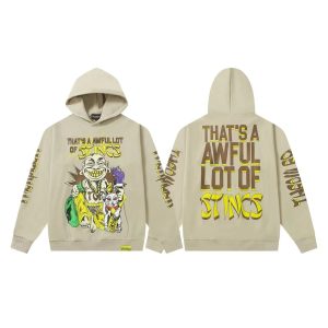 ALOCS Graphic Stings Beige Pullover Hoodie