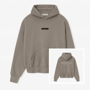 FOG Essentials Gray Pullover Hoodie Sweater for Men