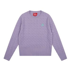 Vivienne Westwood Purple Cable Knit Orb Sweater