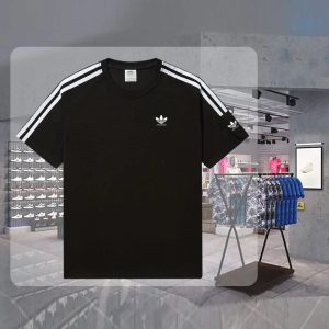 Adidas Originals Black 3-Stripes Trefoil T-Shirt