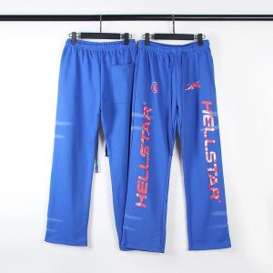 Hellstar Blue Graphic Casual Jogger Pants Men