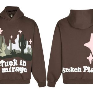 Broken Planet Stuck In A Mirage Brown Hoodie Sweater