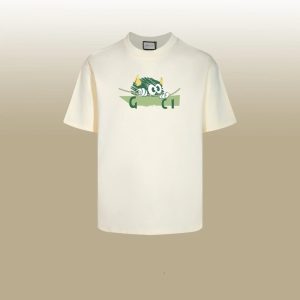 Gucci Cartoon Graphic Print White T-Shirt