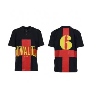Mowalola Black Logo Graphic Polo T-Shirt