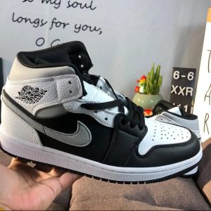 Nike Air Jordan 1 High Black White Grey Shoes