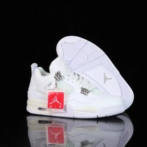 Nike Air Jordan 4 Retro Pure Money White Sneakers