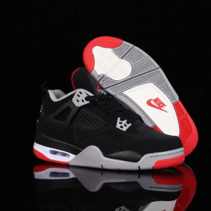 Nike Air Retro 4 Black Red Sneakers