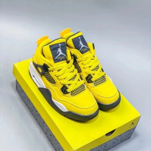 Nike Air Jordan 4 Retro Yellow Black Sneakers