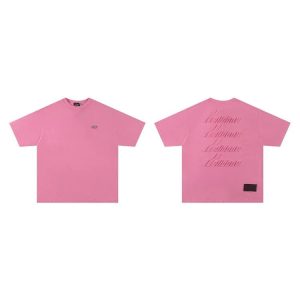 WE11DONE Pink Oversized Streetwear Cotton T-Shirt