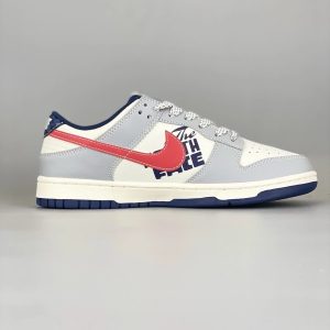 Nike Dunk Low Gray Red Casual Sneakers