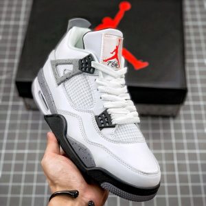 Nike Air Jordan 4 White Cement Basketball Shoes