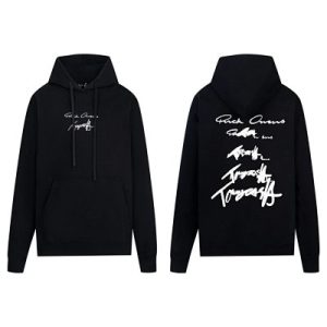 Rick Owens Black Graphic Print Pullover Hoodie